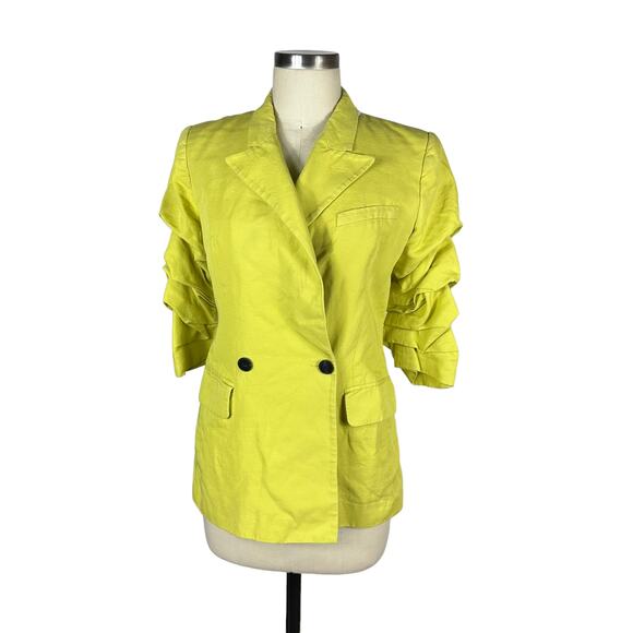 ROBERT RODRIGUEZ Jacket Blazer Women's Size 4 Button Closure Kelly Career Bold - Picture 1 of 8